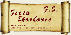 Filip Skorković vizit kartica